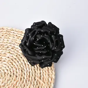 Hot Selling New Europe And The United States Popular With Diamond Roll Edge Rose Hair Clip