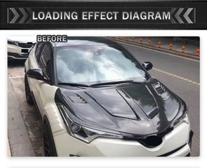 Capot en fibre de carbone pour Toyota <span class=keywords><strong>CHR</strong></span> C-HR 2018-2023, <span class=keywords><strong>vente</strong></span> d'usine, nouveau capot moteur, vis noires - Product Image 6