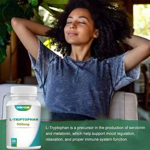 OEM/ODM Etiqueta Privada 5-HTP y L-triptófano Cápsula de melatonina suplemento de sueño de aminoácidos a granel triptófano L-triptófano cápsulas - Product Image 3