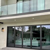 Ventana Corredera Plegable de Seguridad Personalizada OEM, Marco Negro, Resistente a Huracanes, Ventana Circular en Forma de Abanico para Dormitorio