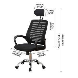 <span class=keywords><strong>Chaise</strong></span> de <span class=keywords><strong>bureau</strong></span> ergonomique avec réglage en hauteur, design moderne en maille, soutien lombaire - pour usage domestique, <span class=keywords><strong>chaise</strong></span> de direction en <span class=keywords><strong>plastique</strong></span> - Product Image 6