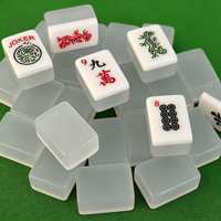 Tuiles de Mahjong américaines personnalisées, neuves, de luxe, en acrylique, à double couche, avec dos transparent en gelée
