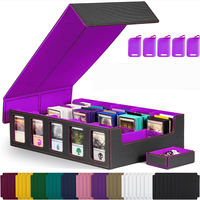 Boîte de rangement pour cartes à collectionner, Boîte de rangement Toploader, Boîte de rangement Toploader avec emballage imprimé, Étui de rangement multifonction en cuir pour cartes à collectionner