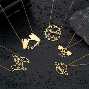 Collana in Acciaio Inossidabile Personalizzata di Fabbrica con Logo Aziendale 2D/3D in Stile Rétro e <span class=keywords><strong>Accessori</strong></span> Gioiello con Diamanti Incastonati - Product Image 3