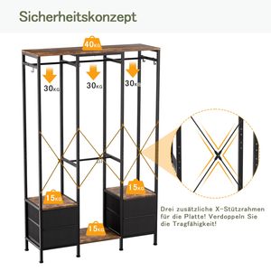 SENYU Bedroom <b>Laundry</b> Room Storage Shelves Clothing Hanging Rods Free Standing Closet Organizer Wardrobe Cloth Hanger <b>Stand</b> - Product Image 5