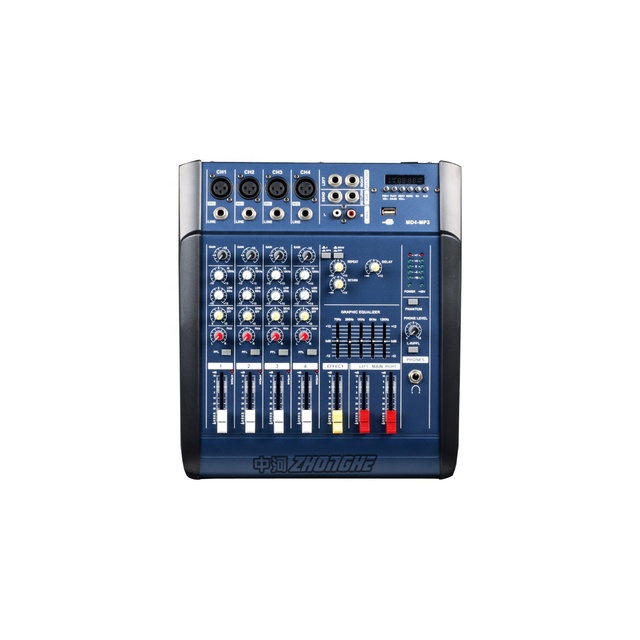 MD4-MP3 Sound System Professional Mixer 4 Channel Usb Sound Mixer
