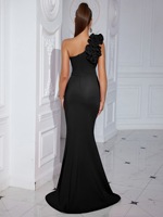 Robe noire pour femme, élégante et haut de gamme, robe de soirée sexy et moulante, robe de banquet pour femme