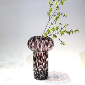 Vase en verre vintage <span class=keywords><strong>de</strong></span> luxe <span class=keywords><strong>à</strong></span> imprimé léopard, style mid-century, vase <span class=keywords><strong>à</strong></span> fleurs artistique <span class=keywords><strong>à</strong></span> ventre large pour la décoration intérieure et les plantes hydroponiques - Product Image 2