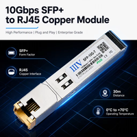 IIIV Marka 10GBASE-T SFP+ - RJ45 Bakır Alıcı-Verici Modülü, Cat6a Kabloyla 30m'ye Kadar 10 Gigabit Ethernet için