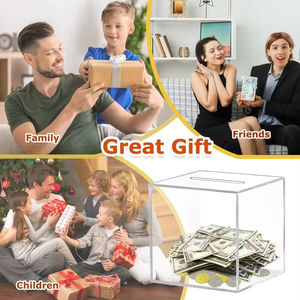 กระปุกออมสินอะคริลิคใสแบบโมเดิร์น น้ำหนักเบา เป็นมิตรกับสิ่งแวดล้อม <span class=keywords><strong>ส</strong></span>ำหรับผู้ใหญ่และเด็ก เปิดง่ายโดยการงัด - Product Image 5