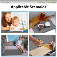 Tapis de protection flexible en silicone imperméable pour évier, étagère, cuisine et salle de bain
