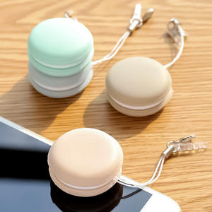Macaron携帯電話スクリーンワイプポータブルメガネレンズクリーニング布ツールペンダントPP + シリコーンモダン - Product Image 3