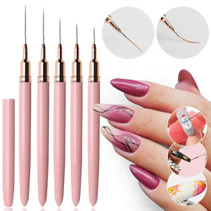 Nail Liner Brush Set UV Gel Nail Brushes Kits 5pcs <span class=keywords><strong>French</strong></span> Stripe Line Painting Dessin Fleur <span class=keywords><strong>Stylo</strong></span> <span class=keywords><strong>Manucure</strong></span> Outils - Product Image 5
