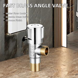 Accessoire de robinet d'angle en laiton chromé à fermeture rapide en acier inoxydable moderne pour toilette douche <span class=keywords><strong>plomberie</strong></span> gestion de l'eau de chasse d'eau - Product Image 3