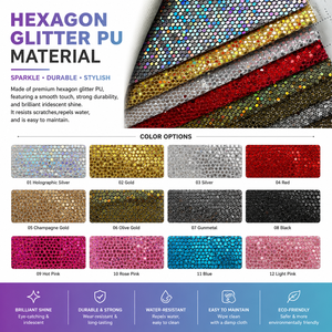 Custodia Magnetica Staccabile Personalizzata OEM in Pelle PU Glitterata Esagonale <span class=keywords><strong>per</strong></span> Kobo <span class=keywords><strong>Clara</strong></span> Color Libra Sage Elipsa con LOGO BRAND di Fabbrica - Product Image 3