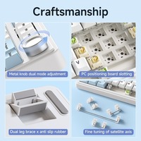 Teclado Mecánico para Juegos Aula F75, 80 Teclas, Estructura Gasket, con Perilla, Diseño 75%, Intercambiable en Caliente, Tres Modos, para Computadora/PC/Laptop