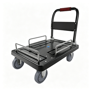 Foldable Hand Truck 220 Lb Load Lightweight Build Easy Carry Space Saving Portable Folding <b>Trolley</b> For Moving Value Pack - Product Image 1