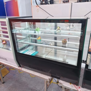Vitrine réfrigérée professionnelle pour gâteaux avec verre plat, réfrigérateur de présentation pour boulangerie, vitrine à desserts pour magasin de sushis - Product Image 3