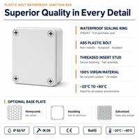 Boîtier de jonction étanche OEM IP66 IP67 en ABS PC résistant à la corrosion UV pour câblage extérieur, énergie solaire, LED et maison intelligente