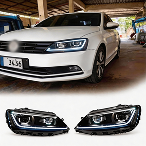 Faros Delanteros LED para Volkswagen Jetta 2015, Faros Delanteros Jetta Mk6, Lentes <span class=keywords><strong>de</strong></span> Proyector DRL, Señal <span class=keywords><strong>de</strong></span> Giro Dinámica, Accesorios Automotrices - Product Image 6