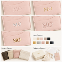 Portefeuille porte-cartes en cuir camouflage rose pour femme, idéal pour le quotidien, avec design fin multi-fentes et protection RFID, finition peinte sur les bords