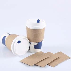 Manchon pour gobelet à café chaud en carton épais jetable avec logo - Product Image 6