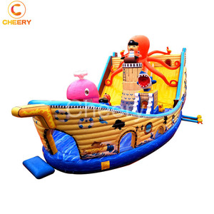 Chine usine prix Kiddie aire <span class=keywords><strong>de</strong></span> <span class=keywords><strong>jeux</strong></span> <span class=keywords><strong>jeux</strong></span> poulpe château <span class=keywords><strong>pirate</strong></span> <span class=keywords><strong>bateau</strong></span> gonflable videur avec toboggan - Product Image 2