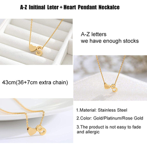 Collana con ciondolo a forma di cuore d'amore in acciaio inossidabile personalizzato delicato collana con catena in oro personalizzata per ragazze da donna - Product Image 6
