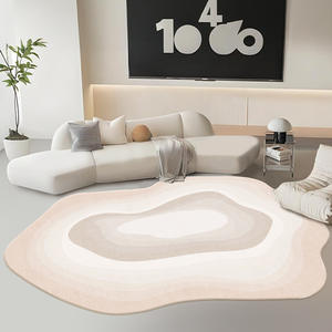 Alfombra Moderna de Imitación de Cachemira, Forma Novedosa, Antideslizante, para Sala de Estar, Color Crema Sólido, Decoración del Hogar, Otoño 2025 - Product Image 2
