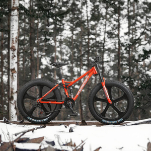 Bicicleta de Montaña para Adultos DomeRide de 21 Velocidades, 26-29 Pulgadas, Frenos de Disco, Horquilla de Aluminio, Neumáticos Anchos, Bicicleta para Nieve, Portátil - Product Image 4
