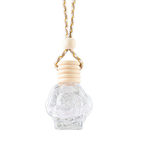 Bouteille vide de luxe en forme de fleur pour diffuseur de parfum automatique, bouteille suspendue pour voiture - Product Image 1