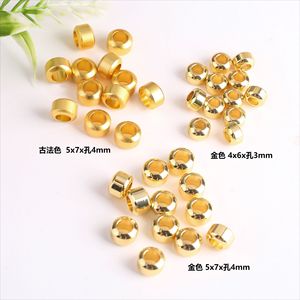 Lisheng Jewelry Gold Plated Copper Beads 8mm Round Large Hole <b>Spacer</b> Beads For DIY Jewelry Making Bracelets Necklaces - Product Image 2