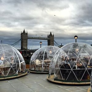 Dôme de tente événementiel transparent imperméable spécial en PVC de 8 m, tente de glamping, maison mobile, tente dôme - Product Image 1