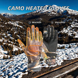 Camouflage Design Chauffé Étanche Doigt Complet Gants De Snowboard 7.4V 2600mah Batterie Équipement De Sports D'hiver Chasse-Vente En Gros - Product Image 5