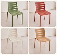 Chaises en plastique incassables pour cafés Chaise à café empilable Chaises d'extérieur de restaurant de haute qualité Plastique pp robuste