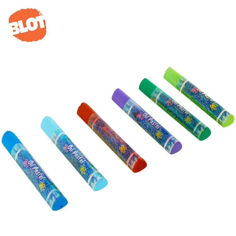 BLOT BROP80009 12 шт. Нетоксичная Водорастворимая треугольная картина маслом стикеры пастельные карандаши для детей