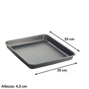 Teglia Antiaderente in Alluminio Sfornatutto CM.29x25x4.5h per Uso Domestico Compatibile con Forni Elettrici e a Gas - Product Image 3