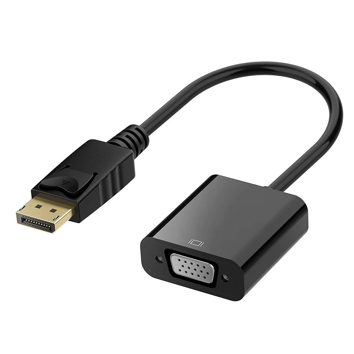 DisplayPort (DP) to VGA Adapter, Gold-Plated Display Port to VGA Adapter (Male to Female) Compatible with Computer, Desktop, Lap