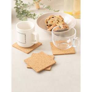 4 pièces 10x10 cm Carré en liège Costar Drinkware Accessoires - Product Image 1