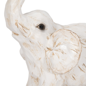 Figurine d'éléphant en résine, sculpture décorative blanche pour la maison, le salon, la salle de bain, ornement d'accentuation pour étagère - Product Image 5