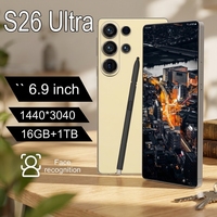 S26 Ultra 5G LTE CDMA Smartphone Octa Core 16GB RAM 1TB Memoria 120Hz OLED 108MP Riconoscimento Facciale Francese Impronta Digitale Dual SIM