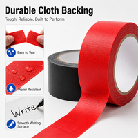 Nastro Adesivo in Tessuto Resistente Monofacciale, Nastro in Tessuto Rivestito in PE ad Alta Adesività per Sigillatura e Riparazione