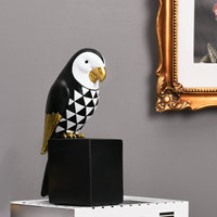 Décoration d'intérieur : Figurine de perroquet en résine, objet antique, statue d'animal vintage