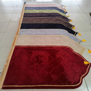Muslim Islamic Prayer <span class=keywords><strong>Mat</strong></span> 2mm Dicker Schaum Gebets teppiche Geprägte Textilien Square Cut Pile Design für Travel Kids Home Wasch bare Matten - Product Image 2
