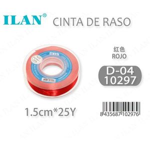 Nastro in Raso Ilan 1.5cm 25Y Rosso D04 - Product Image 3