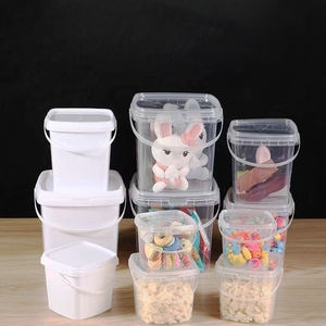 150ml 350ml 500ml 750ml 1000ml 5oz 12oz 16oz 24oz 32oz Square Drink Fresh Takeaway Fruit PP <span class=keywords><strong>Plastic</strong></span> Cup Buckets With Handle - Product Image 5