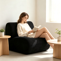 Ensemble de canapés compressés de style nordique élégant, mobilier domestique, assise profonde et confortable pour appartement et salon