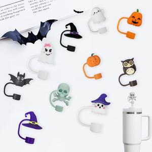 Halloween <b>Hot</b> Selling <b>Cute</b> Straw Topper Cover Simple Shaped Straw Topper Dustproof Sealed Suitable for Cup and <b>Water</b> <b>Bottles</b> - Product Image 5