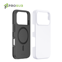 Coque de téléphone Prosub en TPU et PC pour iPhone 16 Pro Max Pro 15 14 13 12, étui magnétique 2-en-1 avec revêtement au design moderne