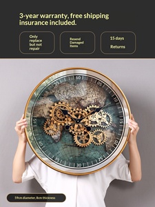 <span class=keywords><strong>Orologio</strong></span> <span class=keywords><strong>da</strong></span> Parete Creativo Retrò Americano per Soggiorno, Novità 2025, <span class=keywords><strong>Orologio</strong></span> Meccanico Vintage di Alta Gamma <span class=keywords><strong>con</strong></span> <span class=keywords><strong>Ingranaggi</strong></span> Visibili - Product Image 6